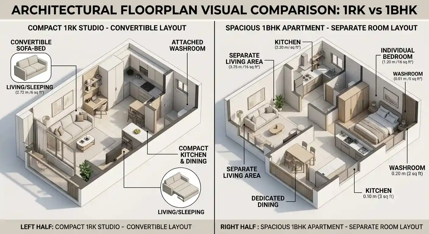 1 RK vs 1 BHK: Which Should You Rent?